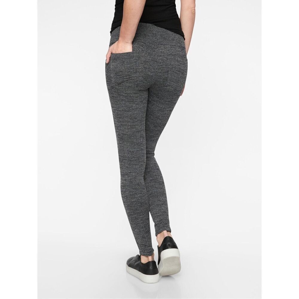 Athleta Metro Herringbone Heathered Gray Leggings with Pockets Size XS